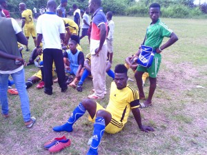 Coupe Pokou Laurent. Gbiyri FC tombe en quart de finale face à Douseba FC. Photo : Légou Frédéric